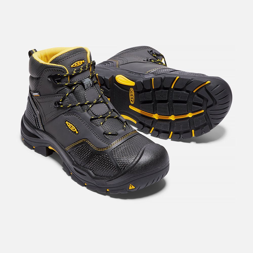 Keen Trekking Bot Erkek Siyah - Logandale Waterproof (Steel Toe) - Türkiye MLIR78342